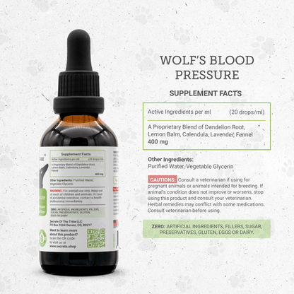 Wolf's Blood Pressure. Healthy Blood Pressure Support in Dogs
